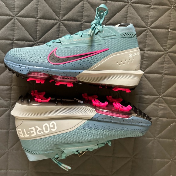 Nike Golf Infinity Tour Gore-Tex Mens Size 8 Turquoise Golf Shoes FV4897-400 - Picture 4 of 10